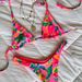 Women's Clothing Floral Print Bikini Set Double Fabric Tie-Up Swimsuit Sexy Vacation Swimwear Polyester_ecoleips.com