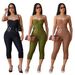 C7693 Cross-Border European And American Fashion Women's Sexy Slim-Fit Strapless Solid Color Bodycon_ecoleips.com