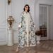 Women's Clothing SW0803 Muslim women's robe fashion printed long skirt dress_ecoleips.com