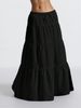 Women's Fashion 2025 New White Elegant Midi With Tie Loose Long Skirt For Women_ecoleips.com