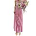Elegant Women's Sleeveless Round Neck Dress Solid Color Backless Full Skirt Wholesale New Style F_ecoleips.com