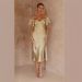 2025 Summer Cross-Border European And American Women's Fashion New Elegant Solid Color V-Neck Sexy High-Waisted Dress_ecoleips.com