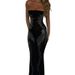 Women's Clothing Angel Wings Slimming Hot Diamond Tube Dress One Shoulder Long Dress Summer_ecoleips.com