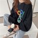 Real Shot Of Foreign Trade Sweatshirt Autumn, Loose Fit, Plus Size, Thin, Round Neck, Korean Style, Fashionable Casual_ecoleips.com