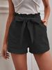 2025s New 2025 Summer Women's Loose Linen Casual Shorts With Pockets Solid Color Plus Size High Waist Wide Leg Pants_ecoleips.com