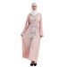 Muslim Women's Abaya Fashion Kaftan Dress Casual Loose Ethnic Clothing_ecoleips.com