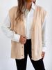 Women's Oversized Cardigan Vest With Pearl Buttons - Casual Longline Knit Sweater Vest For Fall & Winter - V-Neck Open Front Coatigan_ecoleips.com