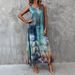 Women's Clothing Summer New Printed Short Sleeved Dress Hem Irregular Long Skirt Female_ecoleips.com