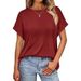 Cross-border European And American Foreign Trade Women's Clothing 2025 Summer Solid Color Loose_ecoleips.com