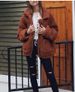 Women's Fashion Zip-Up Fleece Jacket - Soft & Cozy Winter Outerwear With Stand Collar, Long Sleeve, Slim Fit (Multiple Colors Available)_ecoleips.com