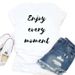 Eurean And American Cross-border Foreign Trade Women's Clothing, Simple Letter Print Round-neck Short-sleeve T-shirt_ecoleips.com