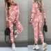 2025 Autumn New Women's Letter Print Sleeve Long Pants Casual Set 5101_ecoleips.com