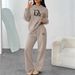 Women's Clothing Fashion Trendy Casual Women's Hoodie Sweatshirt Set Wide Leg Pants Straight Leg Pants American Autumn Winter Hot Selling_ecoleips.com