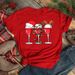 New European And American Merry Christmas Tree Santa Claus Plus Size Short Sleeve T-Shirt Women's Clothing_ecoleips.com