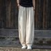 25 Autumn New Loose Fit Washed Cotton Slimming Casual Long Women's Linen Lantern Pants_ecoleips.com