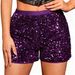 K New Fashion Shorts High Waist Solid Color Night Show Slimming Glitter Women's Pants_ecoleips.com
