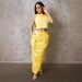 Women's Clothing Sexy Loose Printed Hooded Workwear Pocket Sleeveless Vest Slit Skirt Suit_ecoleips.com