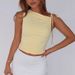 Women's Clothing Summer Sexy Hot Girl Square Collar Slim Sleeveless Vest_ecoleips.com