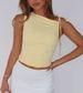 Women's Clothing Summer Sexy Hot Girl Square Collar Slim Sleeveless Vest_ecoleips.com