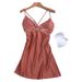 Aria Basics Aria Basics Women's Silk Sexy Strap Nightdress With Chest Pads, Hollow Lace European And American Home Wear, Manufacturer's Direct_ecoleips.com