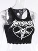 Gothic Knitted Punk Black Tank Tops Mall Goth Grunge Goat Print Harajuku Women Crop Tops Skinny Sleeveless Streetwear_ecoleips.com