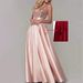 Women's Clothing New Fashion Evening Dress Sequin Rose Gold Slim Ball Gown V Neck Backless Bridesmaid Dress Summer_ecoleips.com