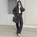 Women's Clothing Minimalist Work-to-Workout Set – Long Sleeve Zip Jacket & Trousers (XS-XXL, 5 Neutral Colors)_ecoleips.com