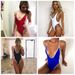 Women's Clothing Sexy One Piece Swimsuit Women's Bikini Lingerie V Neck Nightgown Three Point Suspender_ecoleips.com