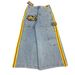 Women's Clothing High Street Fashion Brand Side Seam Contrast Color Patchwork Pocket Print Straight Wide Leg Jeans For Men And Women_ecoleips.com