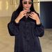 Women's Clothing New Fashion Suit Mercerized Neckline Tie Long Sleeve Pullover Big Swing Cake Skirt_ecoleips.com