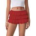 Y2K Women's Multi-Layer Cake Pants Skirt Set Sexy Hot Girl Lace Shorts Fashion Halloween_ecoleips.com
