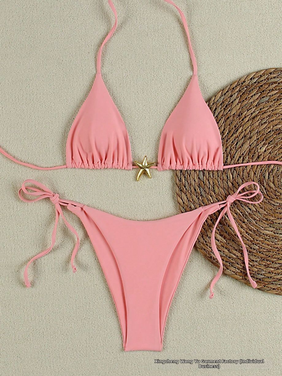 Women's Clothing Sexy Nylon Bikini Swimsuit 3-Piece Cross-Over Style Fit Summer Swimwear_ecoleips.com