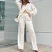 Women's Clothing two-piece high-end long-sleeved loose leopard print spring fashion casual women's suit for women_ecoleips.com