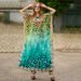 Women's European American Style Cotton Printed Beach Cover up Loose Dress Sun Protection Shirt Bikini Cross Border Best Selling Item_ecoleips.com