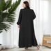 Cross-border Middle Eastern Eid Al-Adha Arab Dubai Muslim Daily Robe Plus Size Women's Dress_ecoleips.com