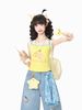 Blue Ghost Park Languid Park Short Star Print Crop Top Women's Summer Slim Fit Vest Dopaamine Style Outerwear Casual Wear_ecoleips.com