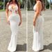Women's Clothing Sexy Waist Baring Halter Neck Strap Low Neck Large Backless Long Beach Dress_ecoleips.com