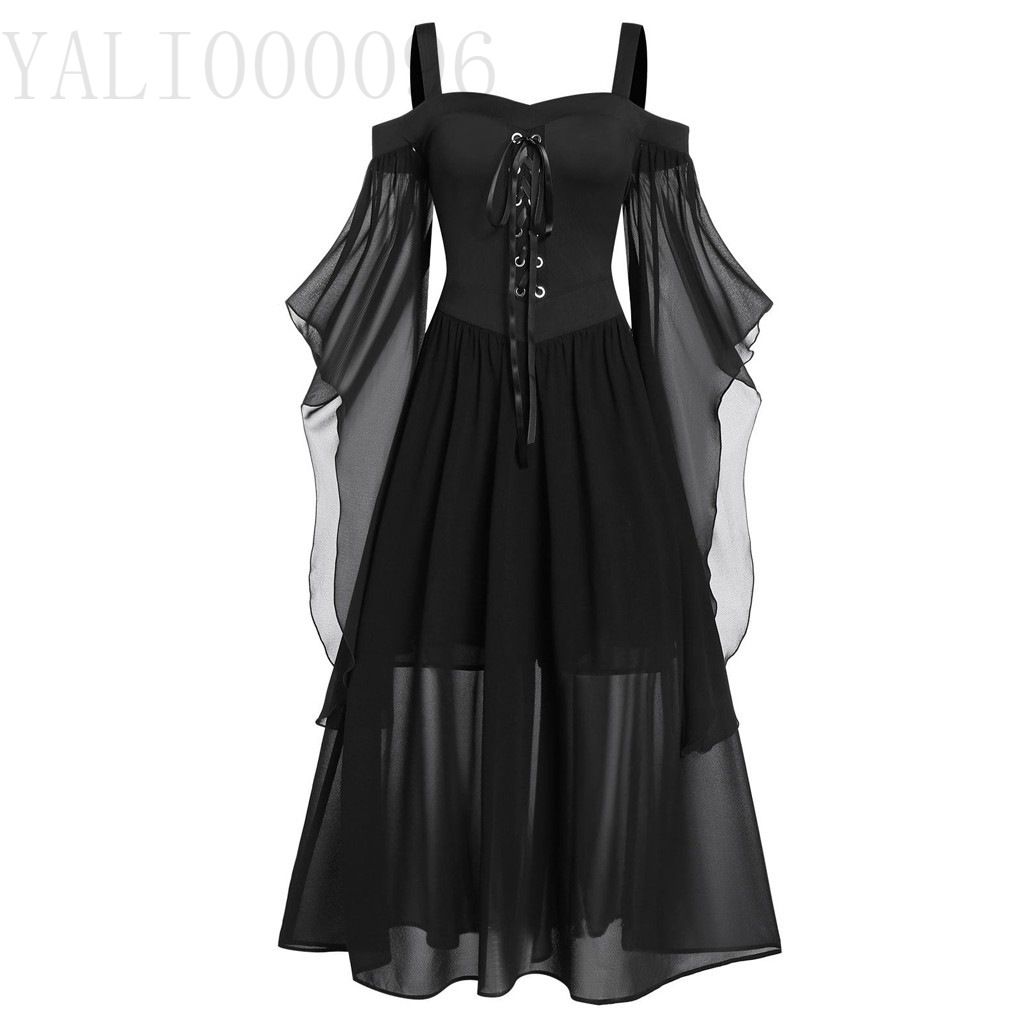 2023 Halloween Witch Strapless Long Dress With Wide Hem, 5 Colors, 8 Sizes, Large Stock Available_ecoleips.com