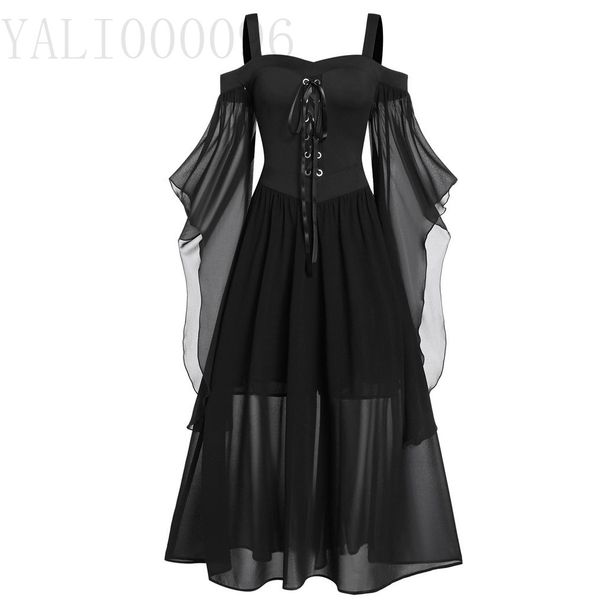 2023 Halloween Witch Strapless Long Dress With Wide Hem, 5 Colors, 8 Sizes, Large Stock Available_ecoleips.com