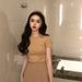 Avocado Green Women's Short Sleeve T-Shirt Solid Color Korean Style Slim Fit Matcha Green Summer Top 2026_ecoleips.com