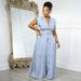 Women's High-Waisted Striped Jumpsuit V Neck Sleeveless Summer Romper European And American Style Wide Leg Trousers with Zipper Elastic Waist_ecoleips.com