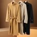 New Double-sided Woolen Coat Stand-up Collar Wool Coat Extended Lace-up Woolen Women's Coat_ecoleips.com