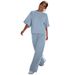 Women's Clothing Women's Solid Color Casual Fashion Set Short Sleeved Top With Wide Leg Pants Spring/Summer Two Piece Loose Fit Style_ecoleips.com