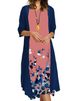 2025 Autumn New EU-US Cross-border Fashion Casual Printed Vest And Dress 2-piece Set_ecoleips.com