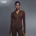 Women's Performance Long Sleeve Yoga Jacket – Moisture-Wicking Stretch Outerwear For Cycling & Running (7 Premium Colors, Gold/Silver)_ecoleips.com