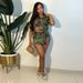 New Spring And Summer Women's Camouflage Irregular Top Multi-Pocket Sexy Leg-Exposing Short Skirt Set_ecoleips.com