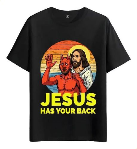 Women's T-Shirts T-shirt Muscle Freaks Diablo Jesus Comic Style Drawing_ecoleips.com