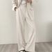 Women's Clothing Black Trousers Korean Style Spring Autumn Trendy Design Casual Pink Suit Set Unique_ecoleips.com