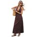 Bai Fen Zhi Yi Cross-Border 2026 New Sexy Retro Vacation Style Long Halter Neck V-Neck Polka Dot Dress_ecoleips.com