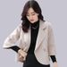 2026 Spring And Autumn New Korean Style Women's OL Coat Fashionable Slim Fit Short Woolen Blazer_ecoleips.com